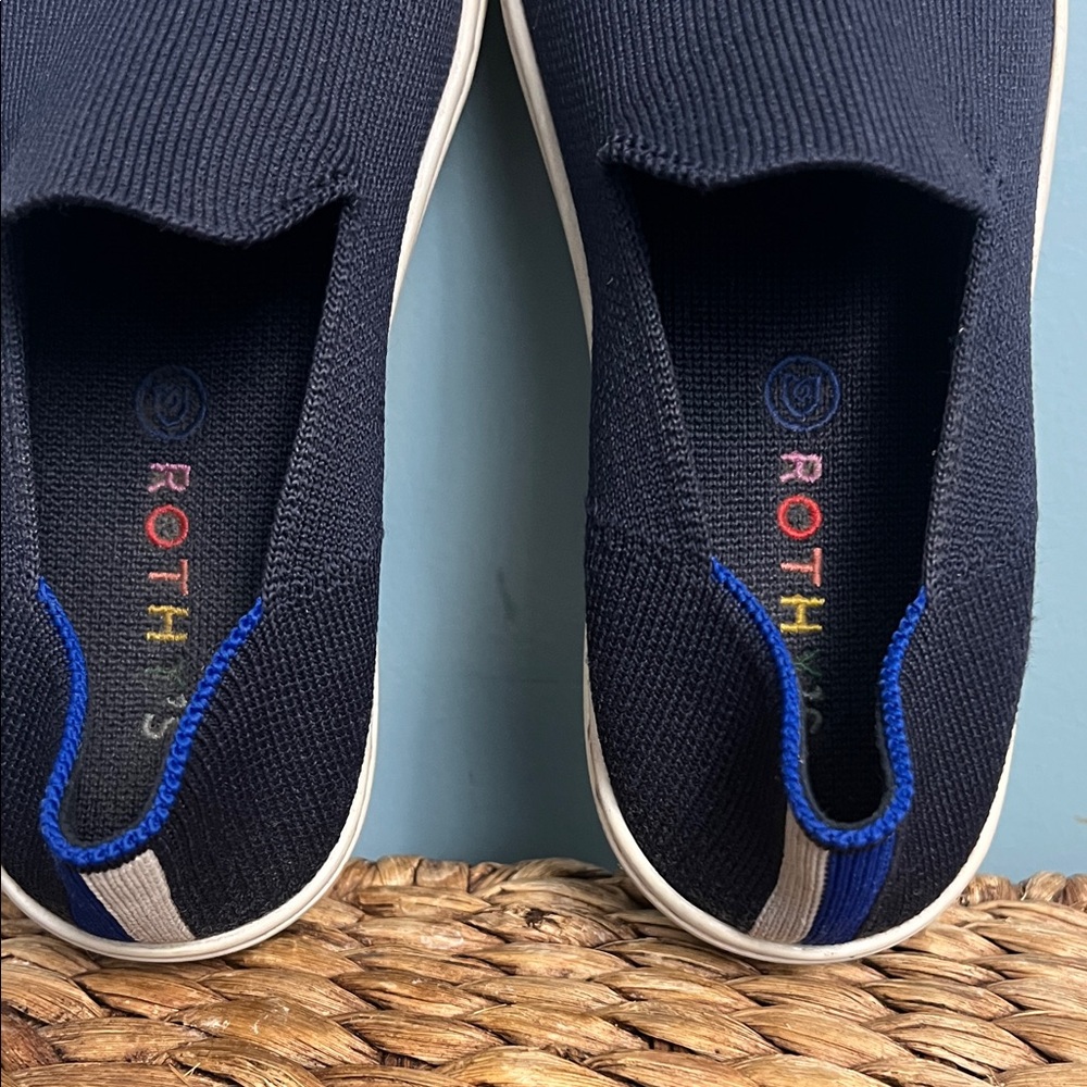 Rothy’s Kids Navy Slip-On Sneakers Rubber sole sz 3 - Picture 13 of 16